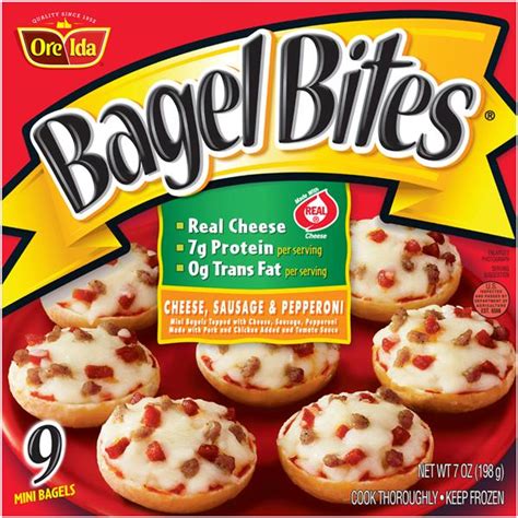 Bagel Bites Cheese Sausage And Pepperoni Mini Bagels 9ct Hy Vee Aisles Online Grocery Shopping