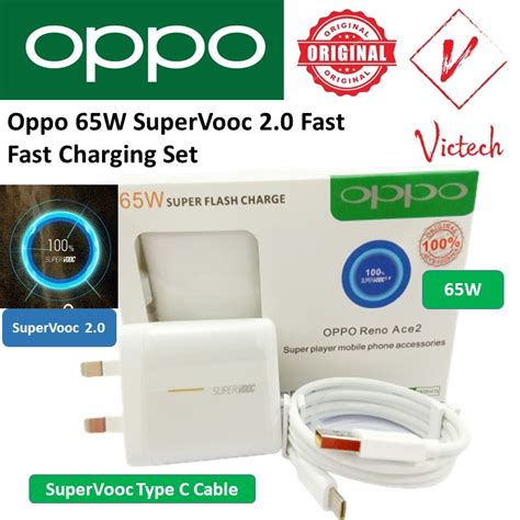 Jual Oppo 65W SuperVooc 2 0 Fast Charger UK Plug With Free SuperVooc