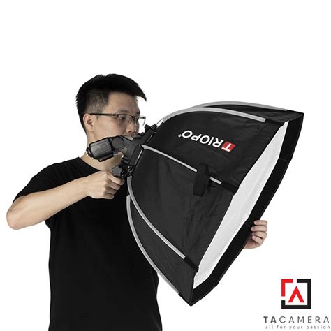 TA Camera Softbox Bát Giác Thao Tác Nhanh Triopo KS2 65 Cho Đèn Flash