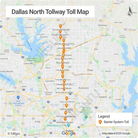 Dallas Area Toll Roads Map Wells Printable Map