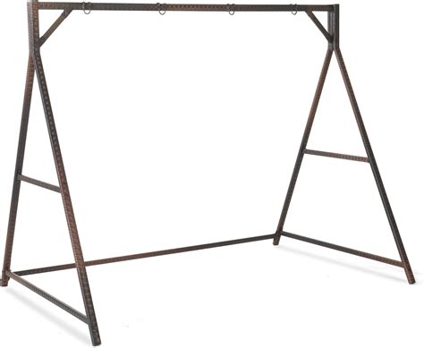Porch Swing Frame 7 Ft Rattan Outdoor Swing Stand Heavy Duty Swing