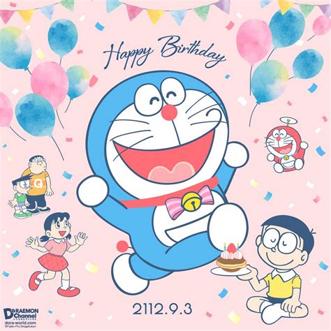 Official artwork for Doraemon's birthday : r/Doraemon