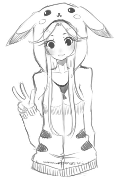 Anime Pikachu Girl Coloring Pages Coloring Pages