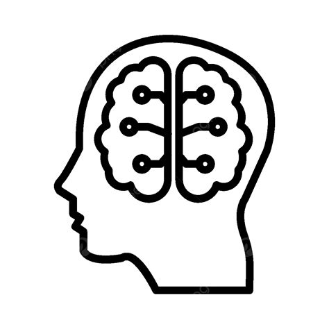 Icono De La Línea Del Cerebro Humano Vector Png Dibujos Cerebro Cabeza Humano Png Y Vector