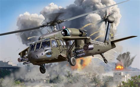 Sikorsky Uh 60 A Black Hawk Usa Helicopter Art Pinterest