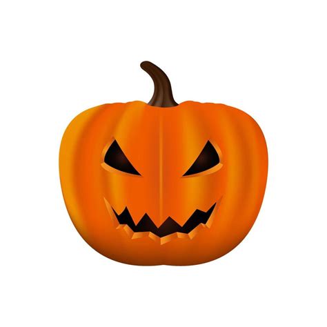 Realistic Halloween Pumpkin Vector Illustration 12846675 Vector Art At Vecteezy