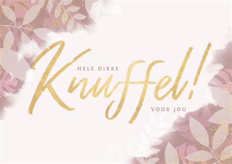 Sterkte Kaart Knuffel Met Roze Plantjes En Kaartje2go