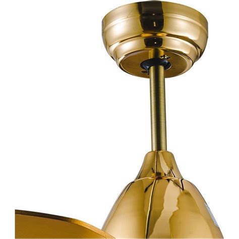 Modern Ceiling Fan 421in Gold Gold Blades And Remote Control