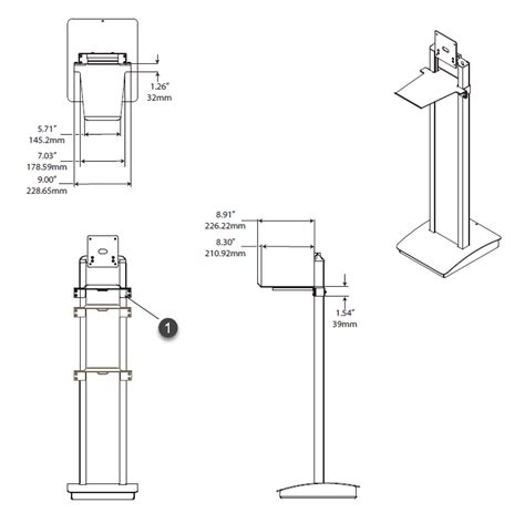 Kiosk Floor Stand Printer Shelf