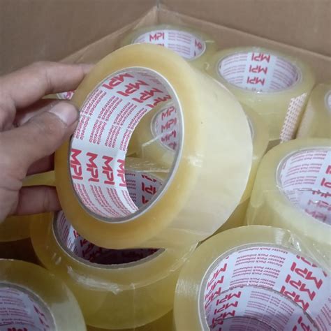 Jual Lakban Bening Coklat Opp Tape Packing Mpi X Yard Tebal