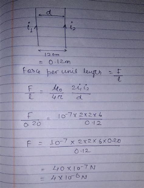 Two Long Straight Parallel Conductors 10 Cm Apart Carry Equal Currents Of Magnitude 3 A In The