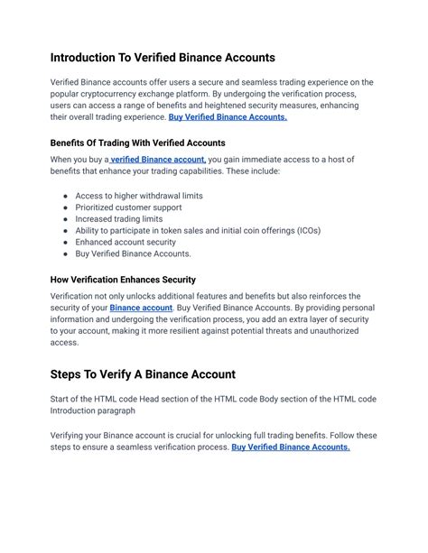 Ppt Top Web Sites To Buy Verified Binance Accounts In Usa