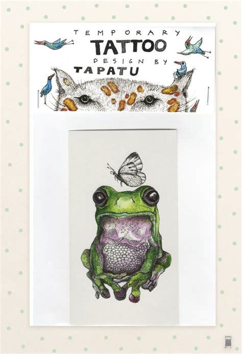 FROG Temporary Tattoo Frog Tattoo Multicolor Temporary Tattoo Fake