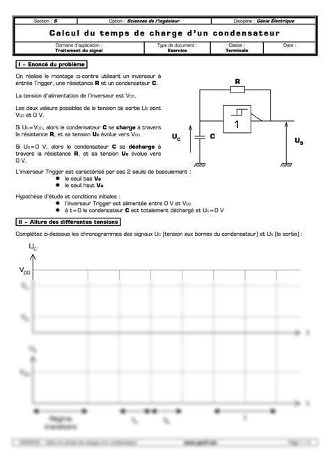 SOLUTION Charge Du Condensateur Astable A Porte Trigger Studypool