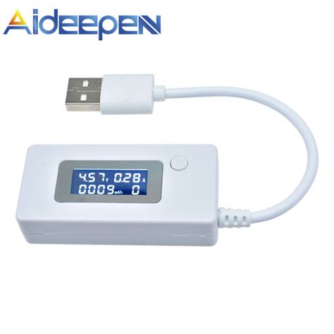 READYOriginal Aideepen 3V 7V LCD USB Detector Voltmeter Ammeter