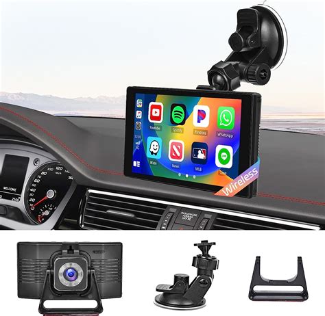 Autoradio Portatile Con Dash Cam K Carplay Senza Fili E Android Auto