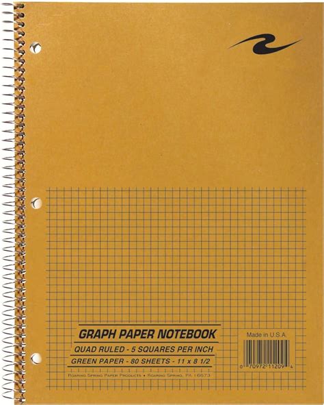 Roaring Spring Lab Notebook 1 Subject Wirebound 5x5 Graph Ruled 11 X 85 80