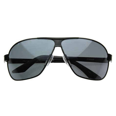 Square Aviator Large Metal Aviator Sunglasses - sunglass.la