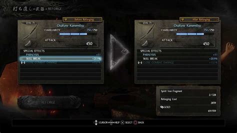 Nioh Blacksmith Guide Soul Match Reforge Guide
