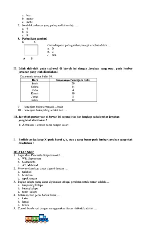 Soal Latihan Tema Kelas Sdn Bulustalan