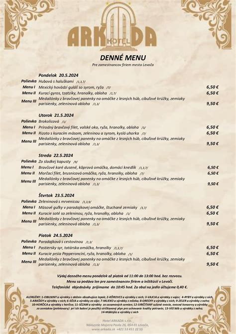 Denné menu Grillbar Levoča, Levoča | restauracie.sk