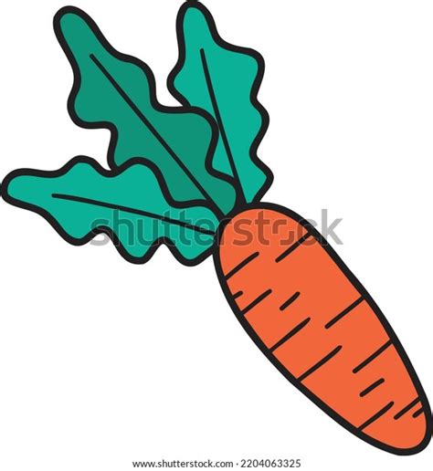 Hand Drawn Cute Carrots Illustration Isolated Stock Vector Royalty Free 2204063325 Shutterstock