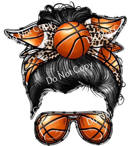 Colorsplash Ultra Transfers Basketball Mom Messy Bun