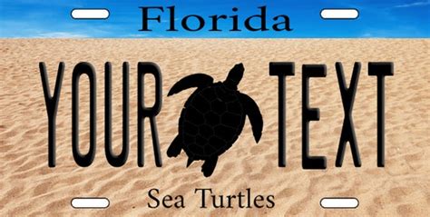FLORIDA License Plate Sea Turtles License Plate Novelty - Etsy