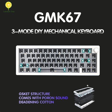 In Stock Gmk67 3 Mode Diy Mechanical Keyboard Kit Hot Swappable Rgb