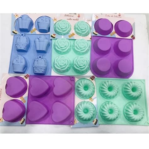 Forma De Silicone Cora O Flor Cupcake Pudim Bolos Sabonete De