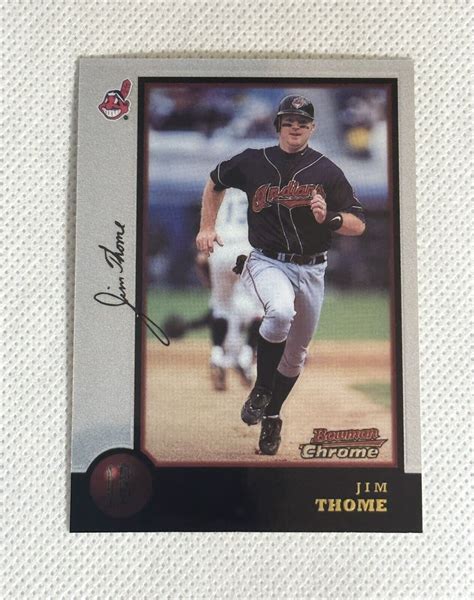 1998 Bowman Chrome Jim Thome 56 Baseball Card Cleveland Indians HOF EBay