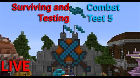 Playing Survival In Minecraft Combat Test 5 Youtube