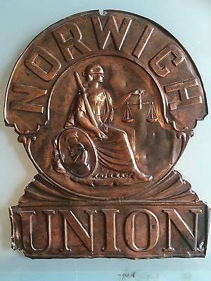 Vintage Original Norwich Union Fire Insurance Mark X Cm