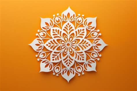 A Background Flower Shape Mandalas Premium Ai Generated Image