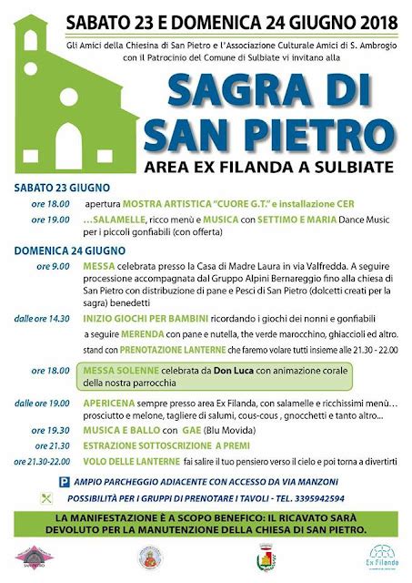 Lista Civica Per Sulbiate Sagra Di San Pietro