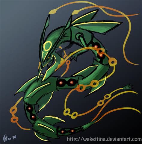 Mega Rayquaza Sketch By Wakettina On Deviantart