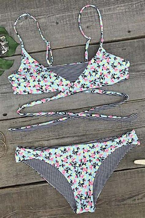 Cupshe Point Me At The Sky Floral Bikini Set Floral Bikini Set Bikinis Bikini Set