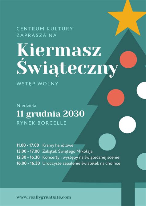 Szablony I Wzory Plakat W Bo E Narodzenie Canva