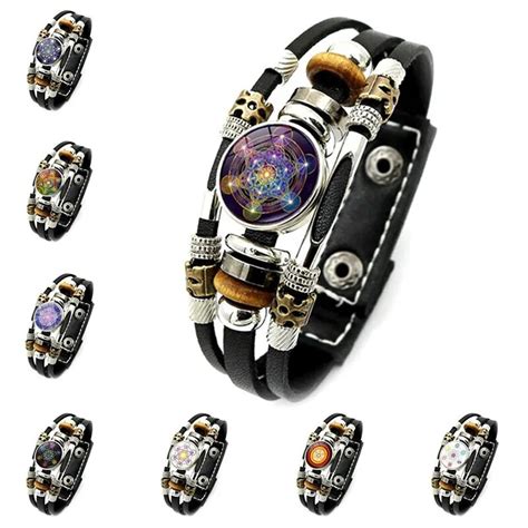 Pulsera De Cuero Con Forma De Cubo De Metatr N Misterioso Brazalete