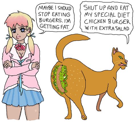 Diet Burger Cat By Toxoplasmosis Cat On Deviantart