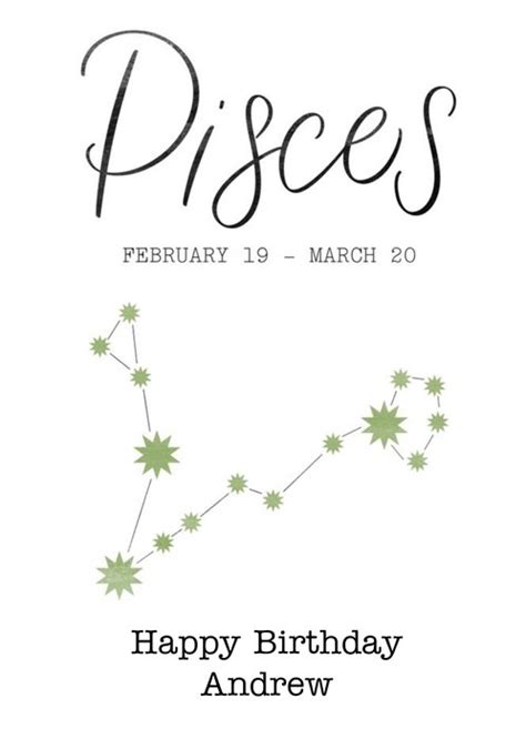 Pisces Zodiac Sign Birthday Card | Moonpig