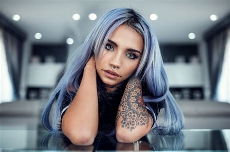 Fishball Suicide Brunette Felisja Piana Women Nose Rings Tattoo