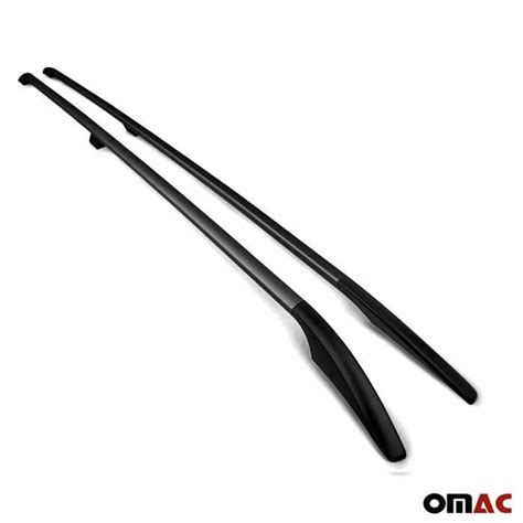 Barres De Toit Longitudinales Pour VW Caddy 2021 2023 Aluminium Noir 2x