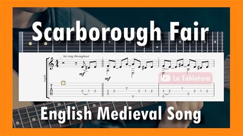 Scarborough Fair Easy Version Guitar Tab Tutorial Youtube