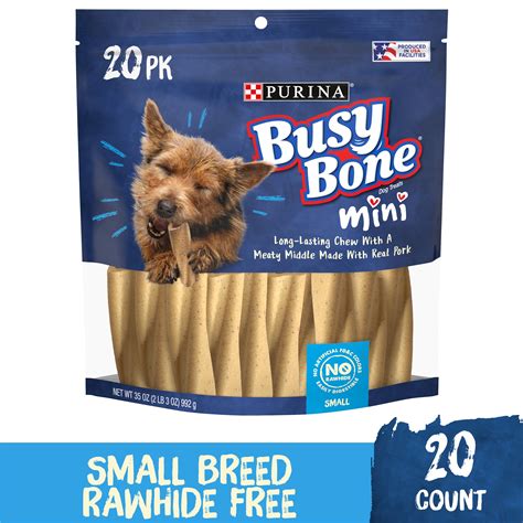 Purina Busy Small Breed Dog Bones, Mini, 20 ct. Pouch - Walmart.com ...