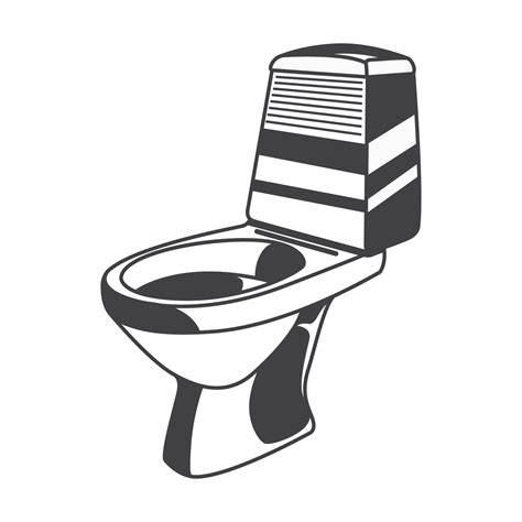 Retro Toilet Bowl Vector Stock Illustration 23514865 Vector Art At Vecteezy