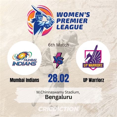 Match Preview Mumbai Indians Women Vs Up Warriorz Women Wpl