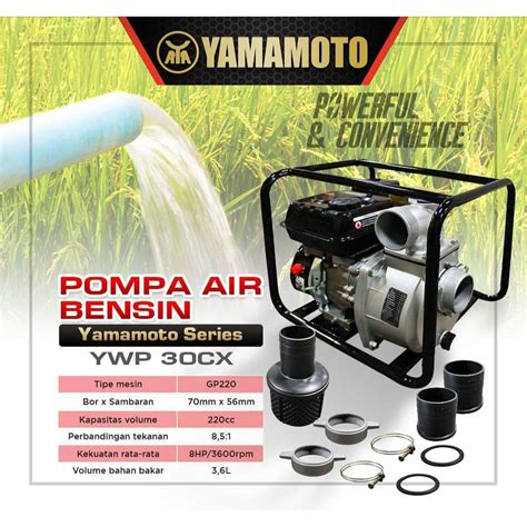 Jual Mesin Pompa Air Bensin 3 Inch Irigasi Alkon Water Pump Yamamoto