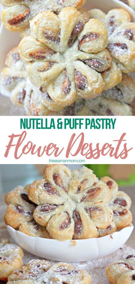 Nutella puff pastry flowers - Craftfoxes