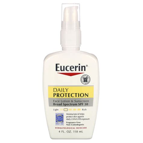 Eucerin Daily Protection Moisturizing Face Lotion Sunscreen Spf 30